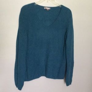 Cashmere Teal Blue Sweater Sz XL